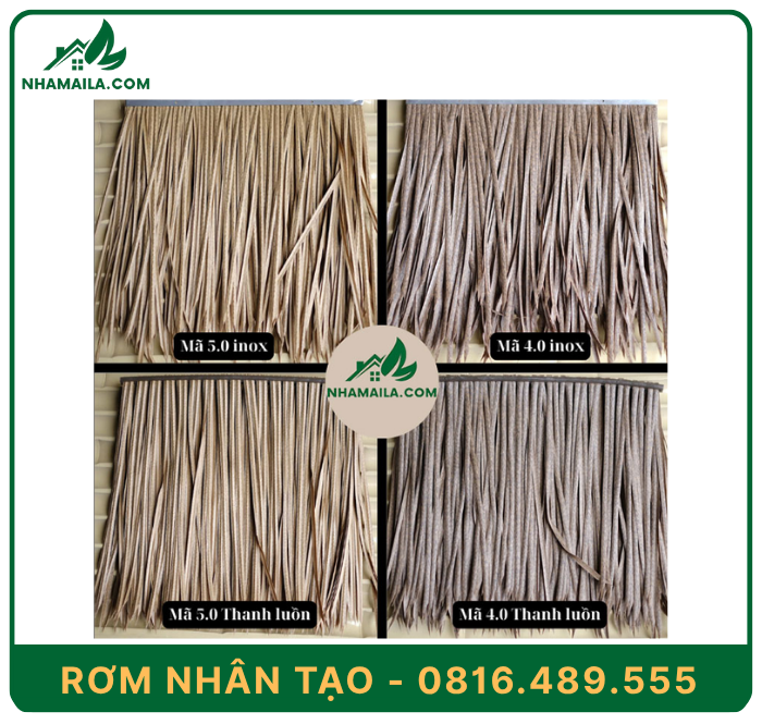 Rơm Nhân Tạo, Tranh Nhân Tạo lợp mái trang trí, chống nóng, chống ồn sản xuất trực tiếp tại nhà máy Việt Nam.